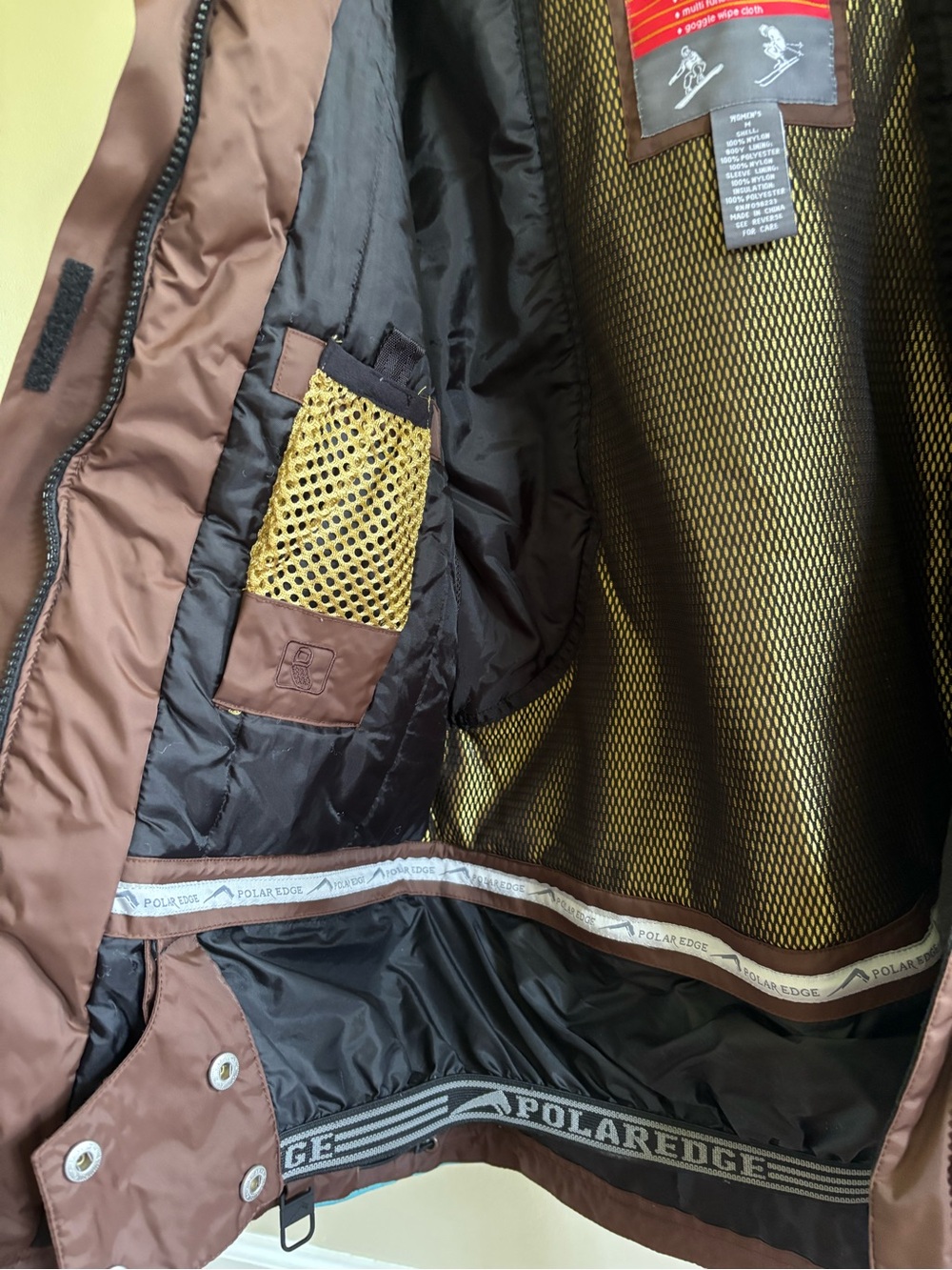 Brown & Teal Ski Jacket - Women's Snow Coat - Picture 6 of 9